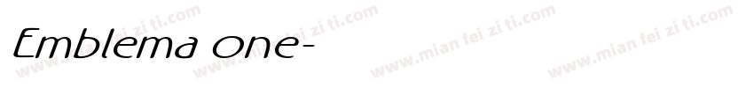 Emblema one字体转换